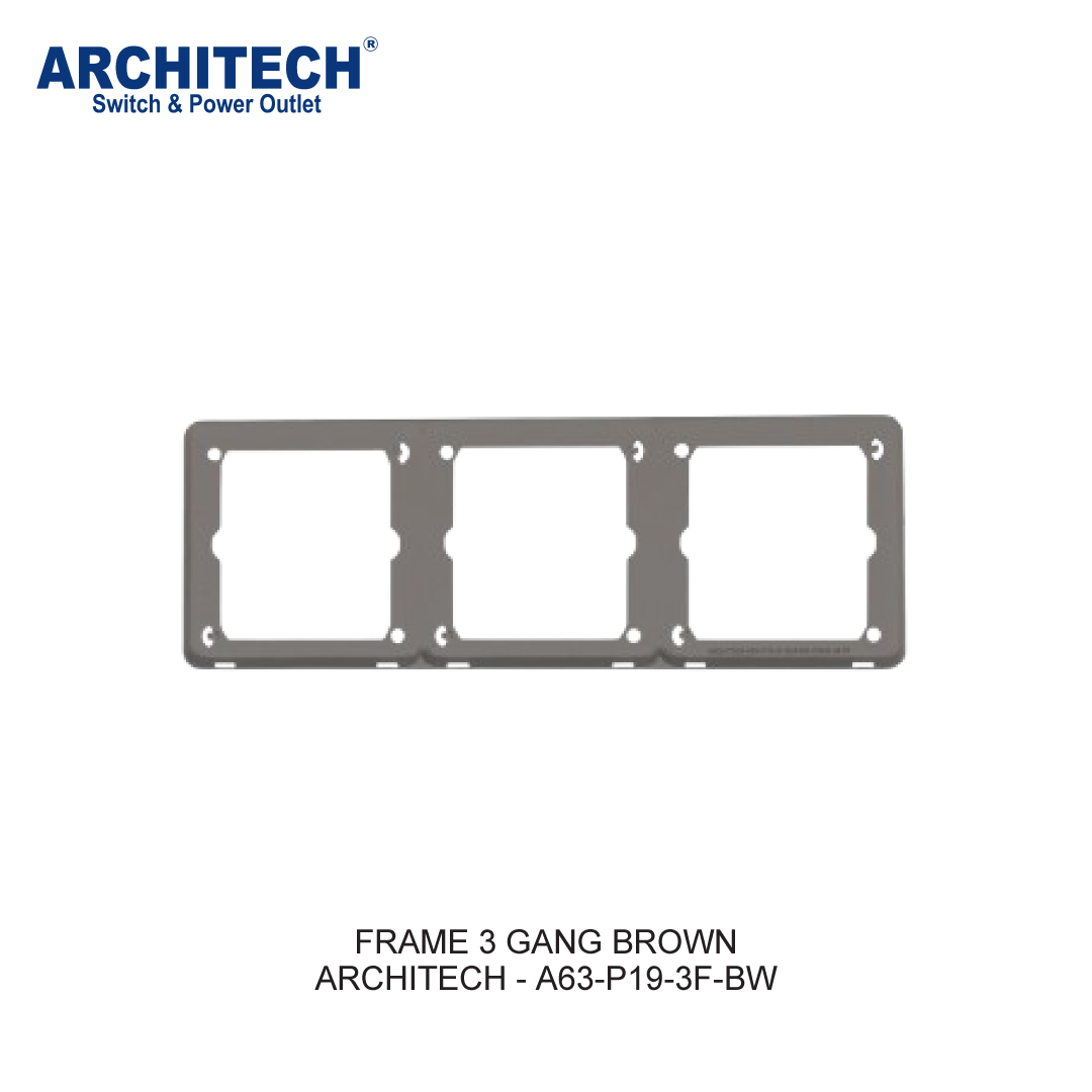 FRAME 3 GANG COKLAT