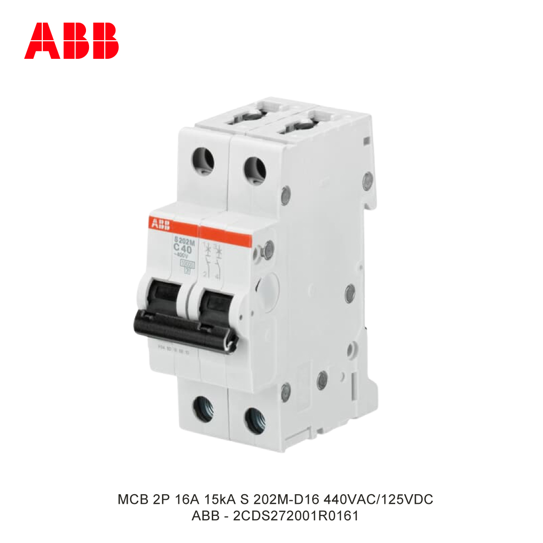 MCB 2P 16A 15kA KURVA D