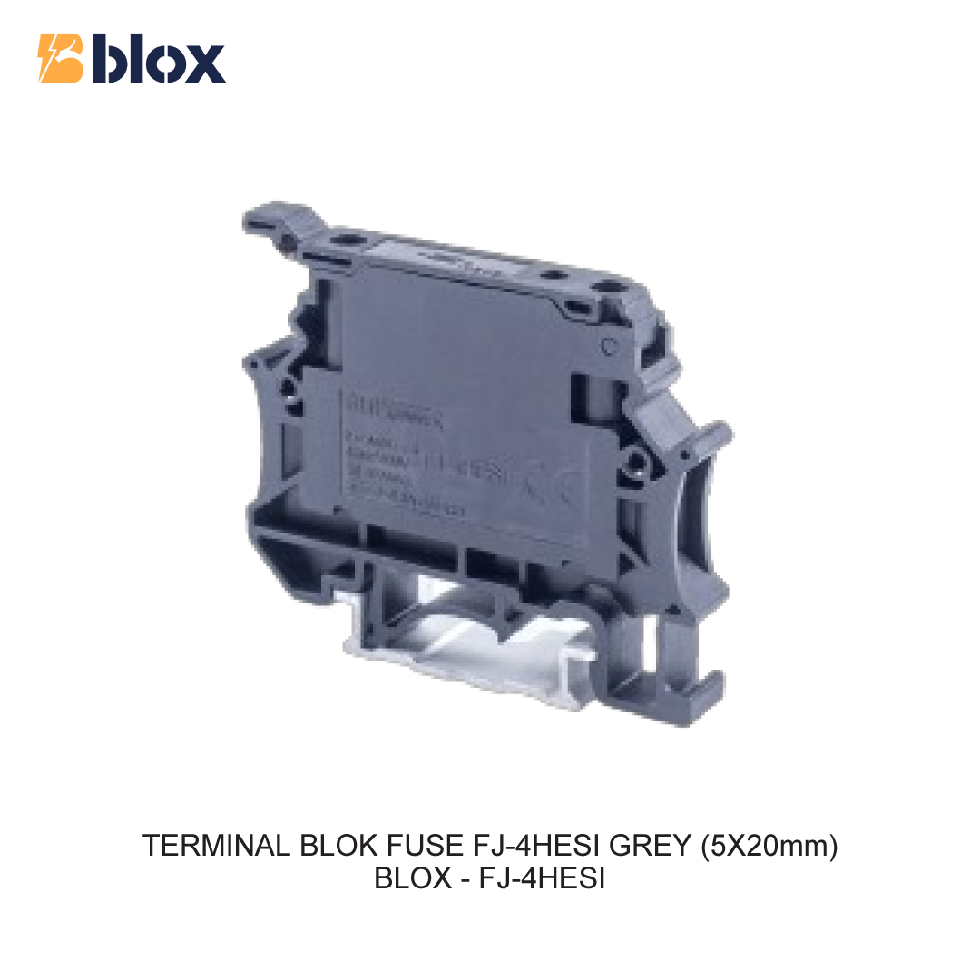 TERMINAL BLOK FUSE FJ-4HESI GREY (5X20mm)