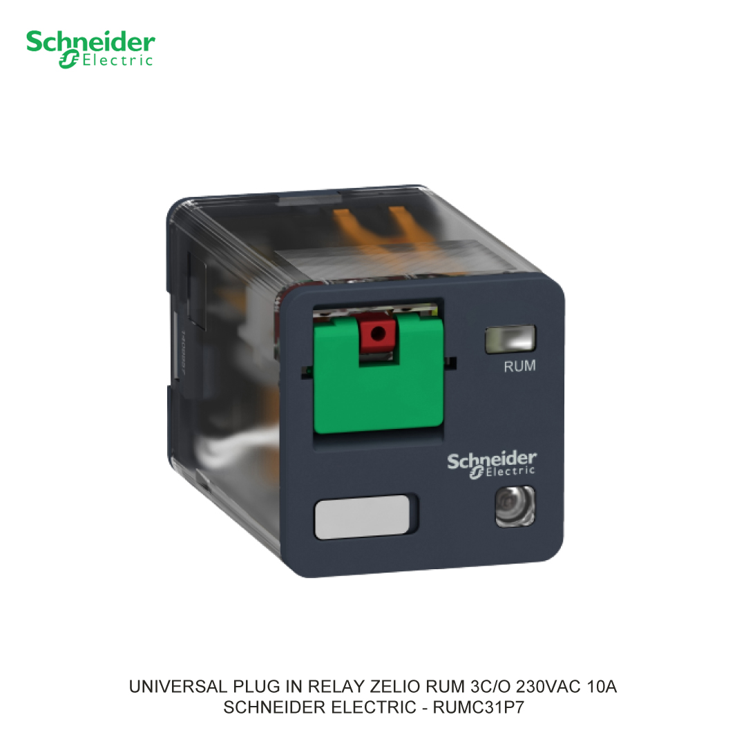 UNIVERSAL PLUG IN RELAY ZELIO RUM 3C/O 230VAC 10A SCHNEIDER ELECTRIC