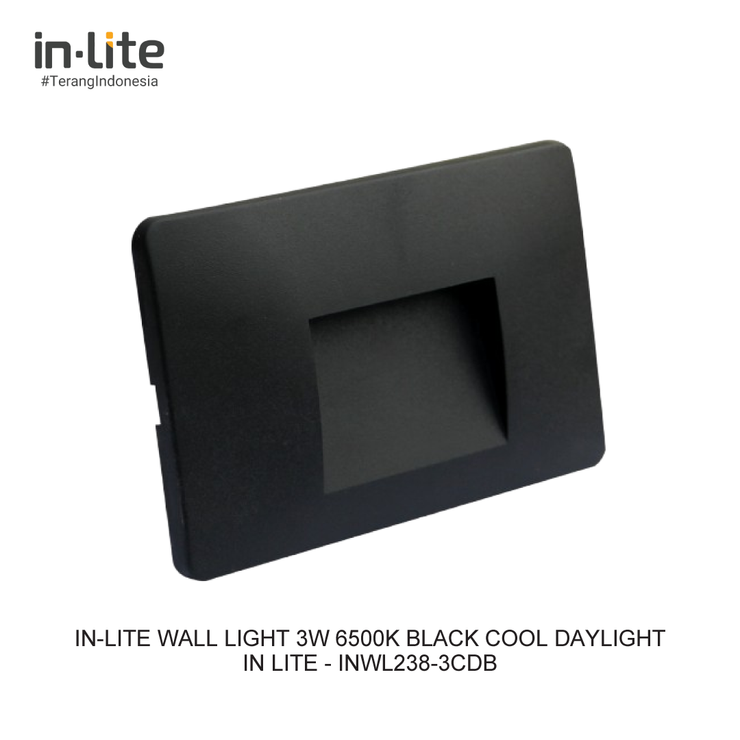 IN-LITE WALL LIGHT 3W 6500K BLACK
