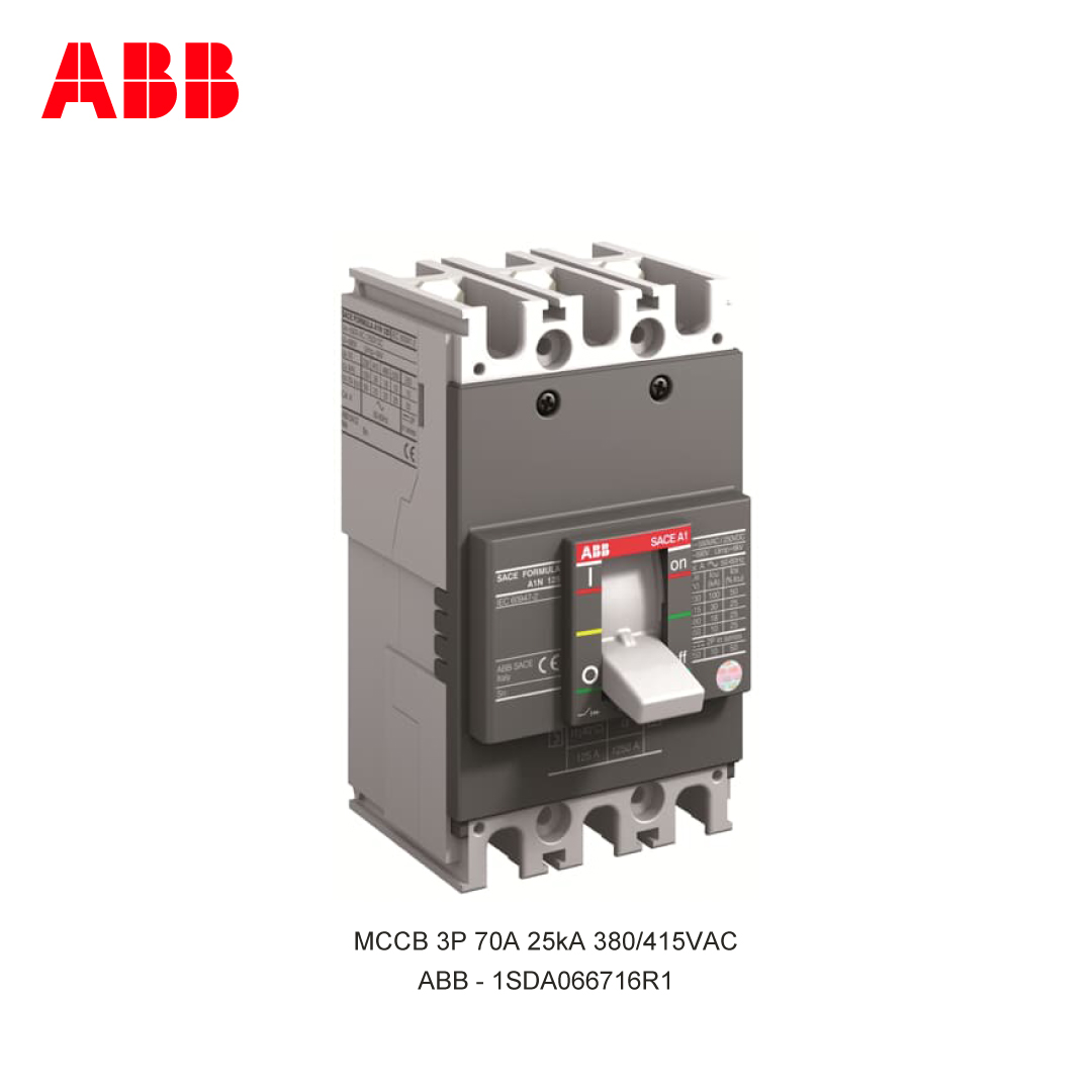MCCB 3P 70A 25kA 380/415VAC