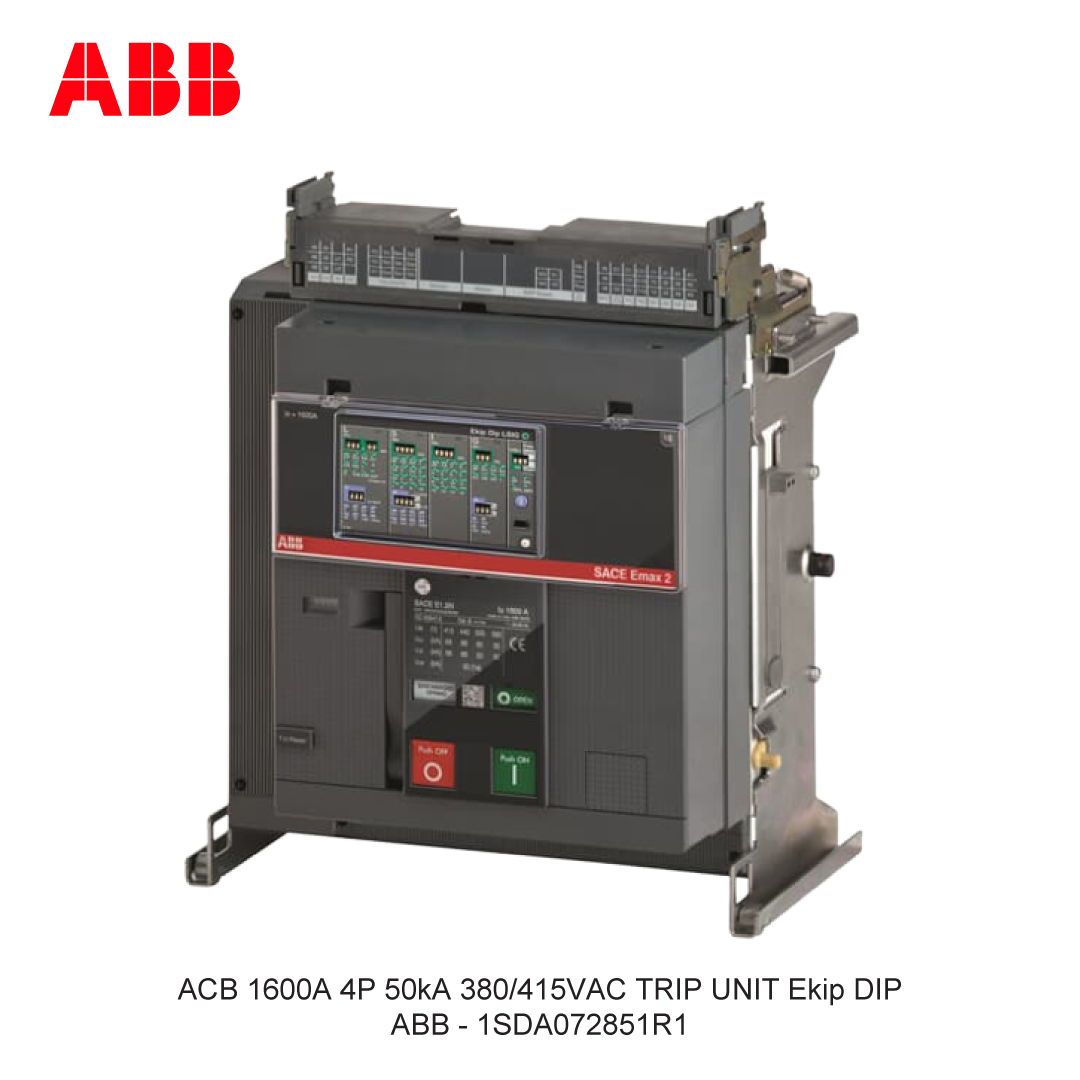 ACB 1600A 4P 50kA 380/415VAC TRIP UNIT Ekip DIP ABB