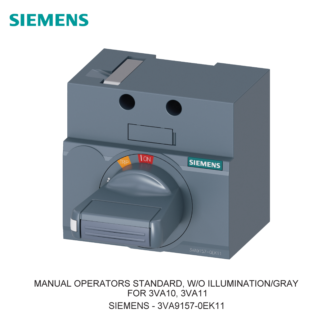 MANUAL OPERATORS STANDARD, W/O ILLUMINATION/GRAY FOR 3VA10, 3VA11