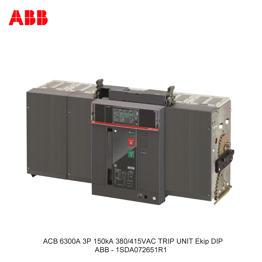 ACB 6300A 3P 150kA 380/415VAC TRIP UNIT Ekip DIP ABB