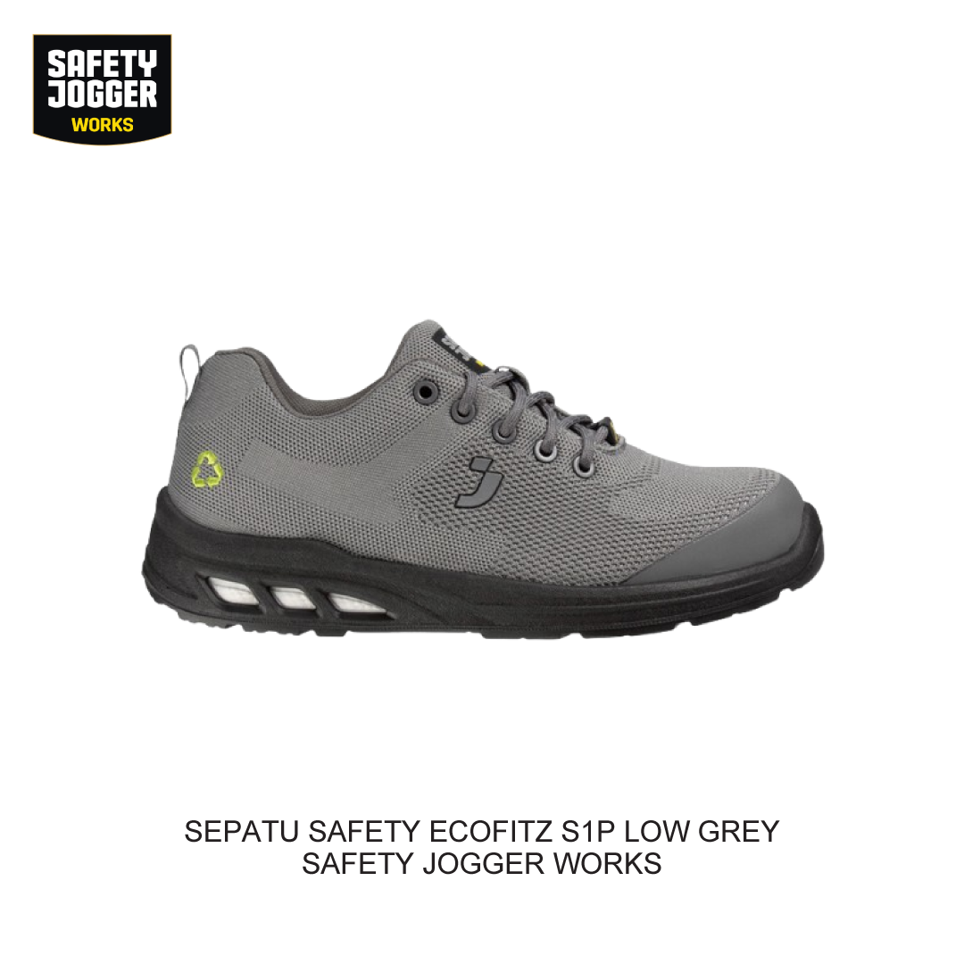 SEPATU SAFETY ECOFITZ S1P LOW GREY