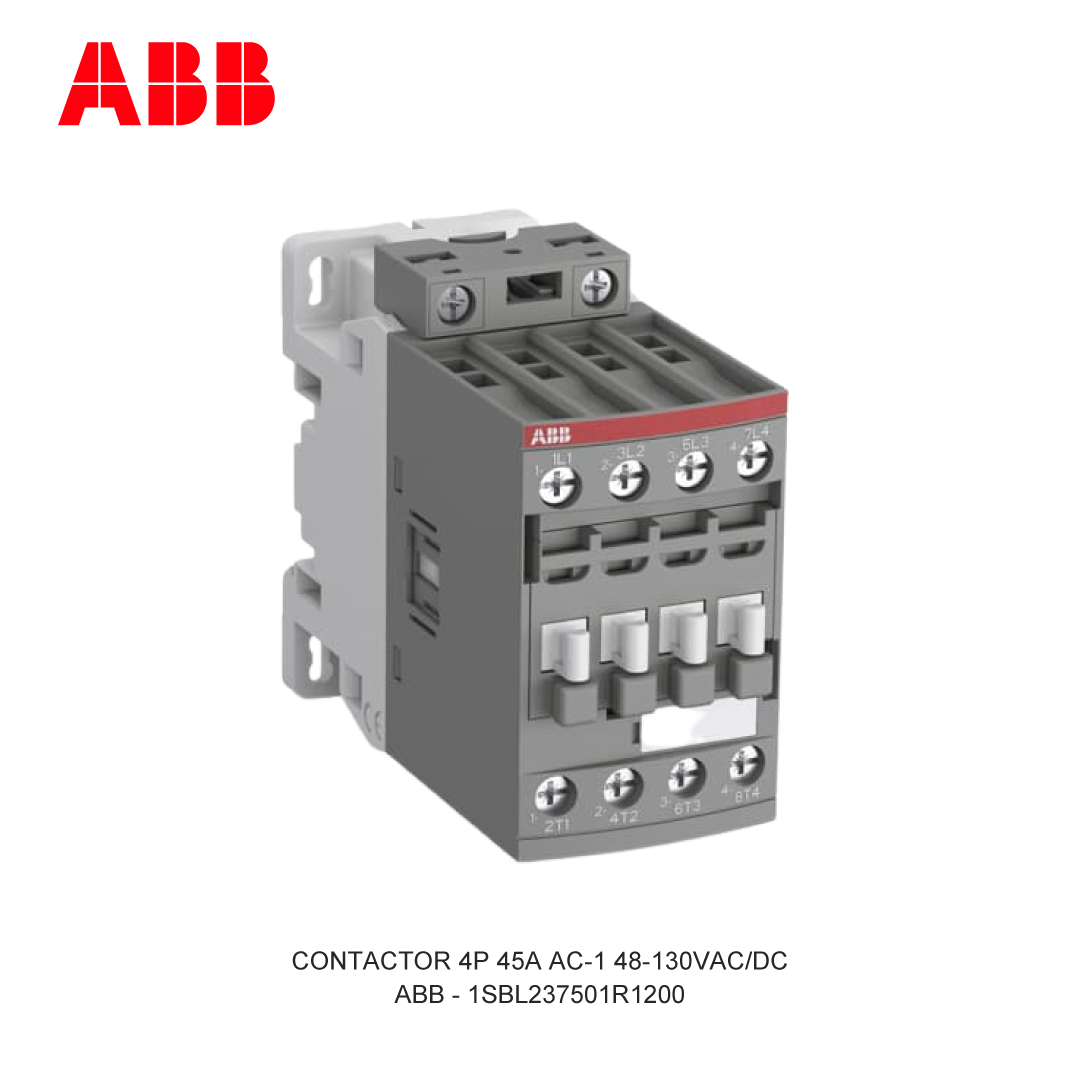CONTACTOR 4P 45A AC-1 48-130V AC/DC
