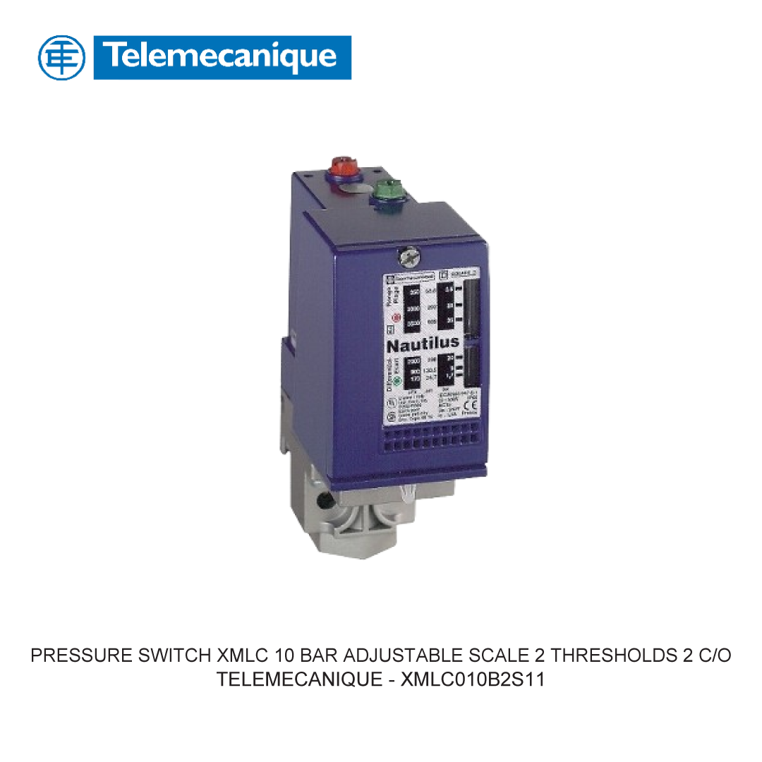 PRESSURE SWITCH XMLC 10 BAR ADJUSTABLE SCALE 2 THRESHOLDS 2 C/O