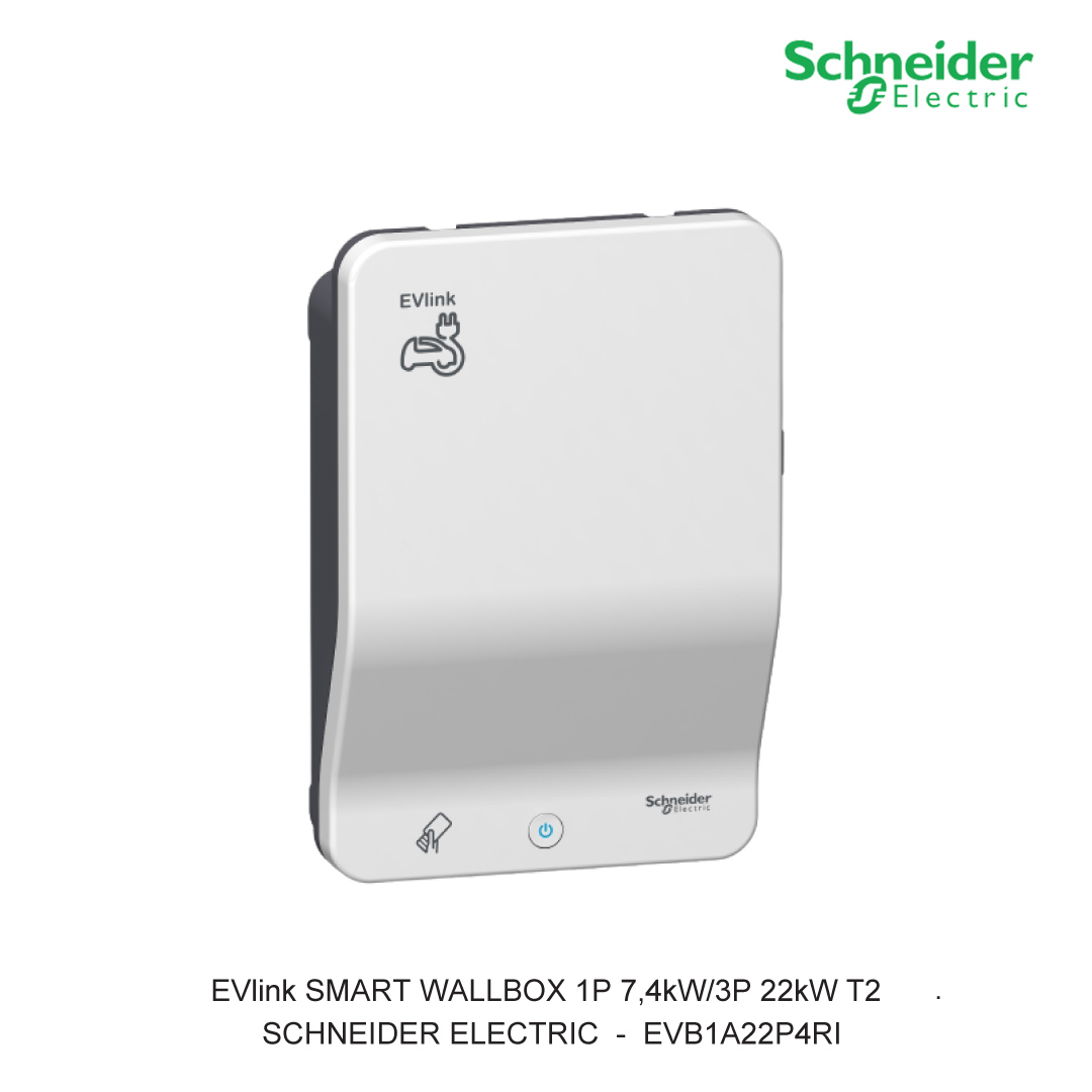 EV CHARGING EVLINK SMART WALLBOX 1P 7,4KW/3P 22KW T2 SOCKET OUTLET WITH SHUTTER CHARGING ACCESS RFID