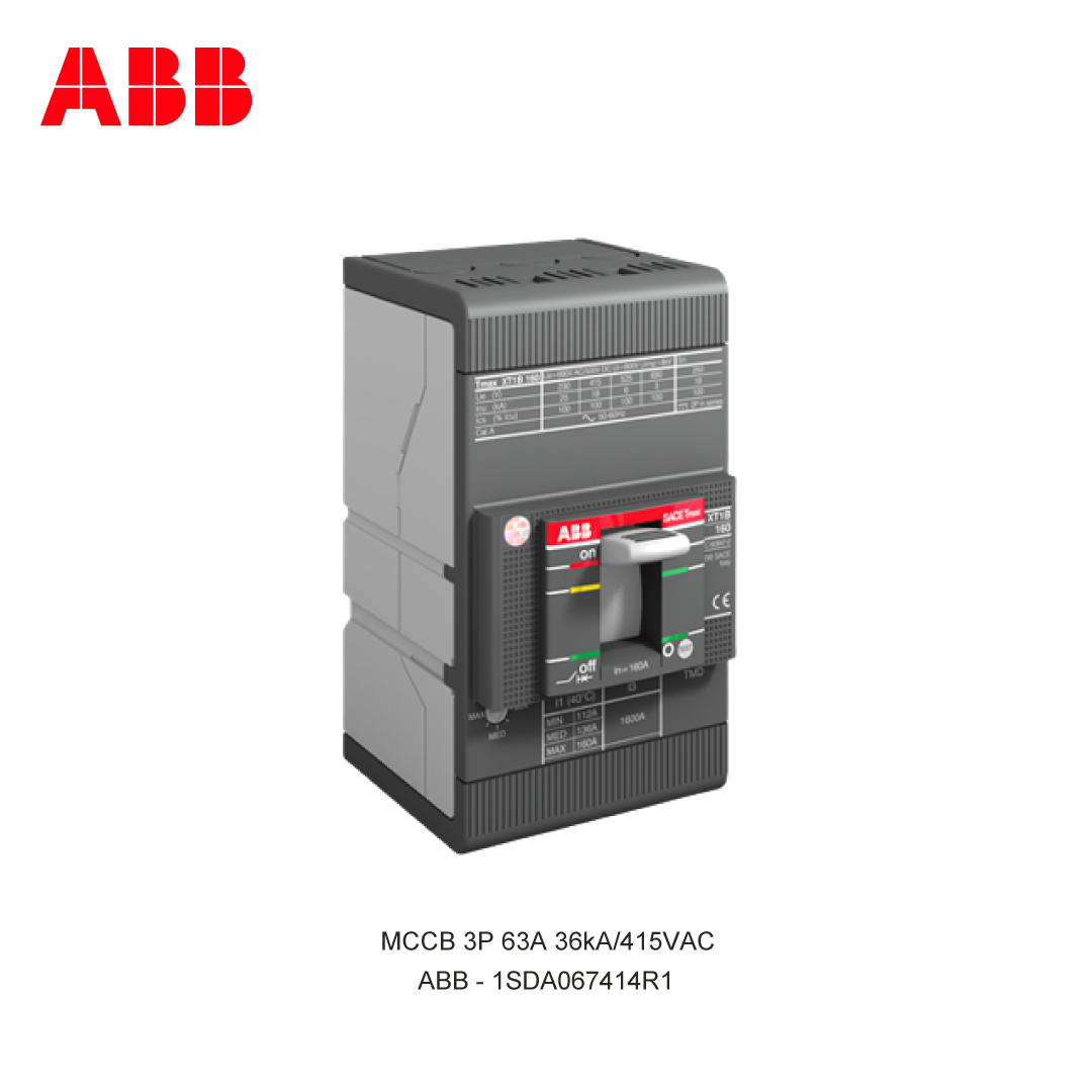 MCCB 3P 63A 36kA/415VAC