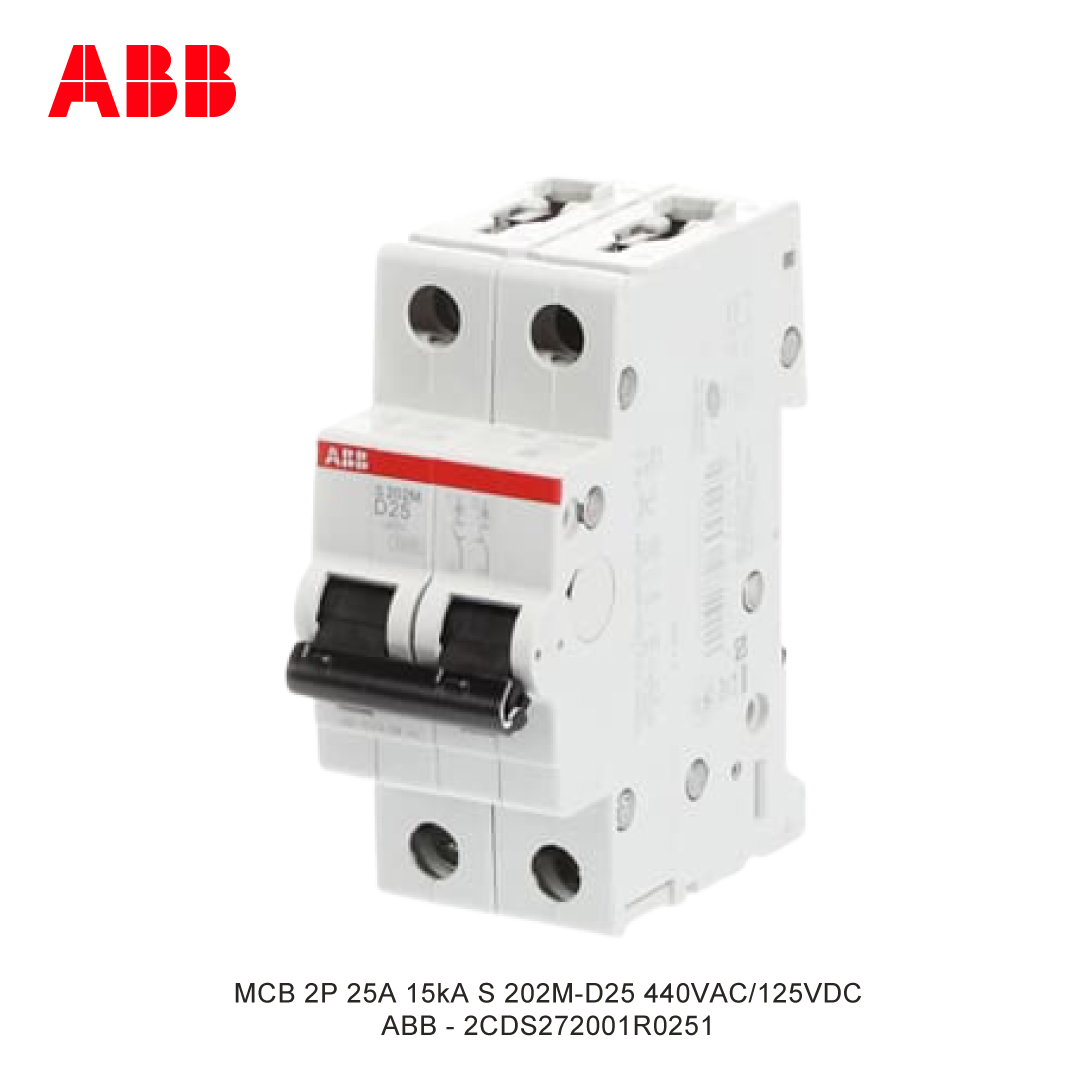 MCB 2P 25A 15kA CURVA D