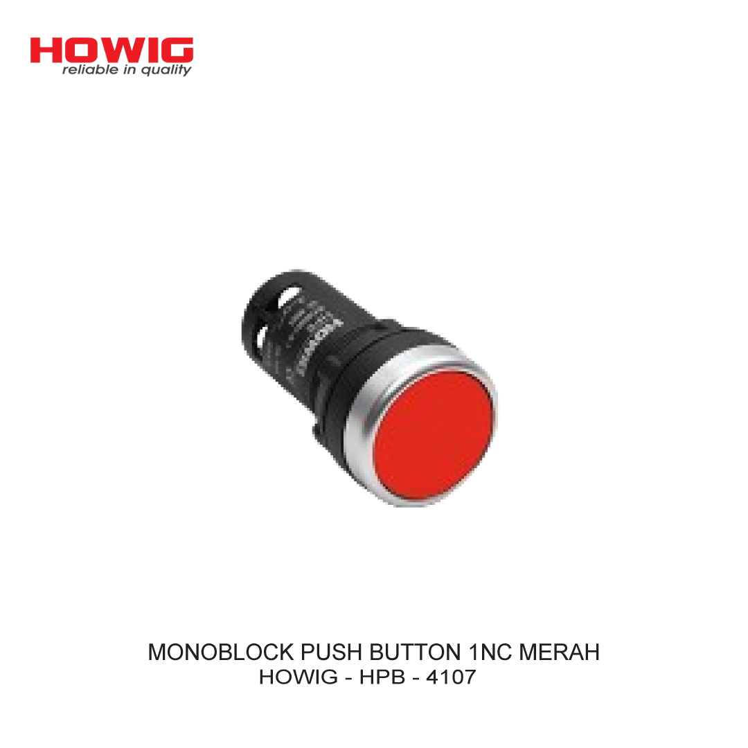 MONOBLOCK PUSH BUTTON 1NC MERAH
