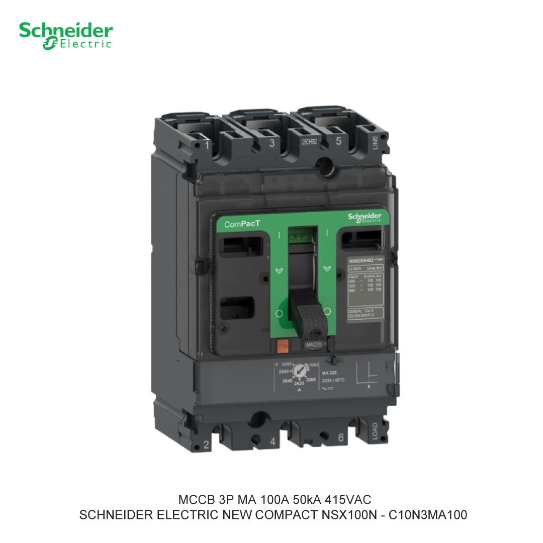 MCCB 3P MA 100A 50KA 415VAC