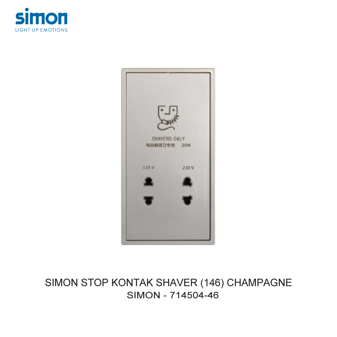 SIMON i7 STOP KONTAK SHAVER (146) CHAMPAGNE