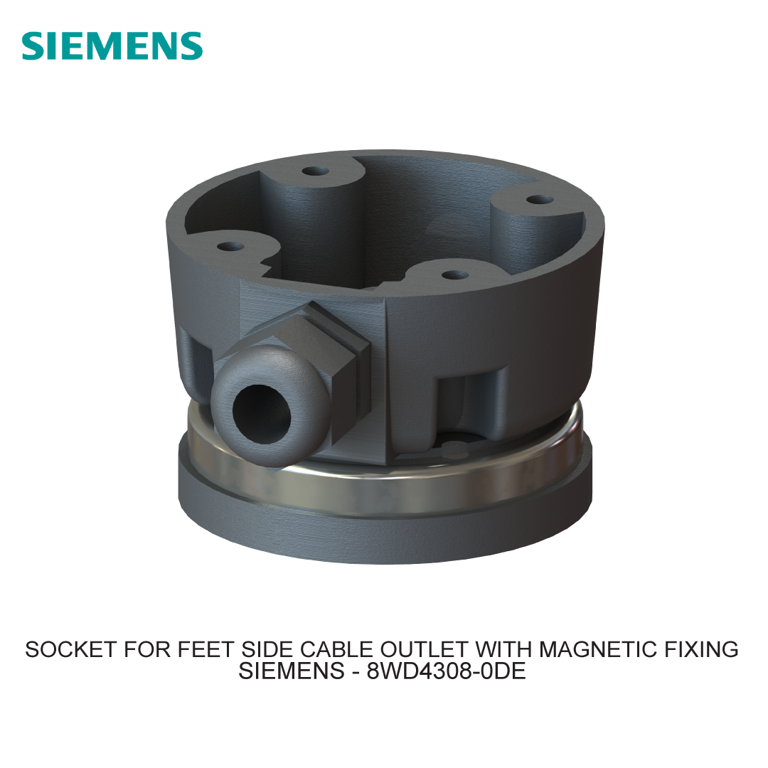 SOCKET FOR FEET SIDE CABLE OUTLET WITH MAGNETIC FIXING