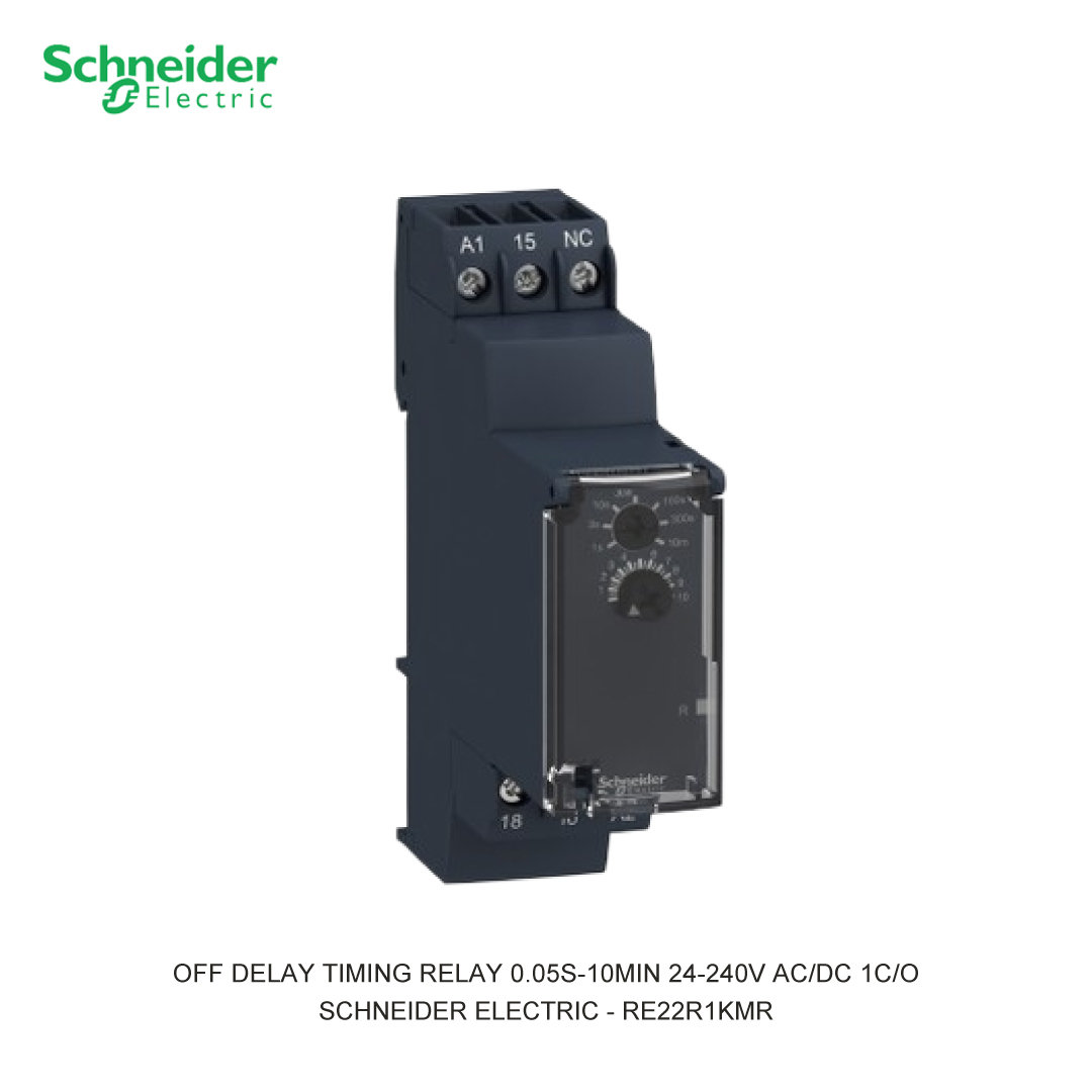 OFF DELAY TIMING RELAY 0.05S-10MIN 24-240V AC/DC 1C/O
