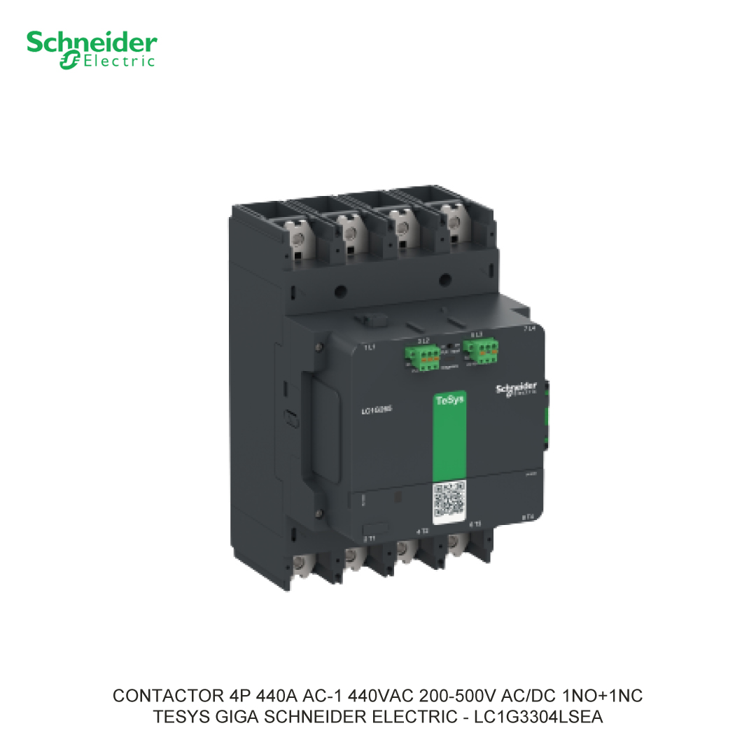 CONTACTOR 4P 440A AC-1 440VAC 200-500V AC/DC 1NO+1NC