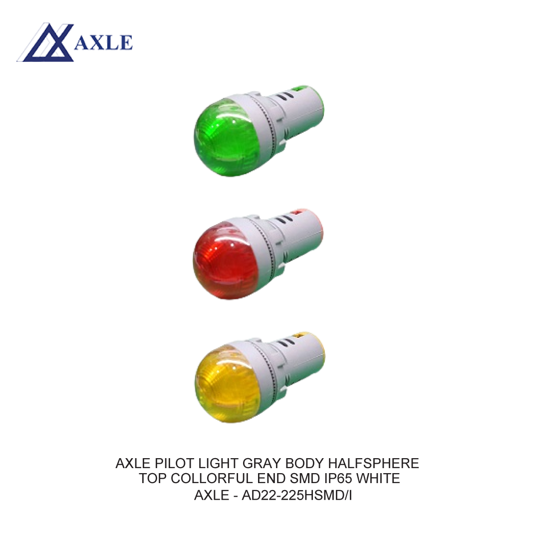 AXLE PILOT LIGHT GRAY BODY HALFSPHERE TOP COLLORFUL END SMD IP65 WHITE