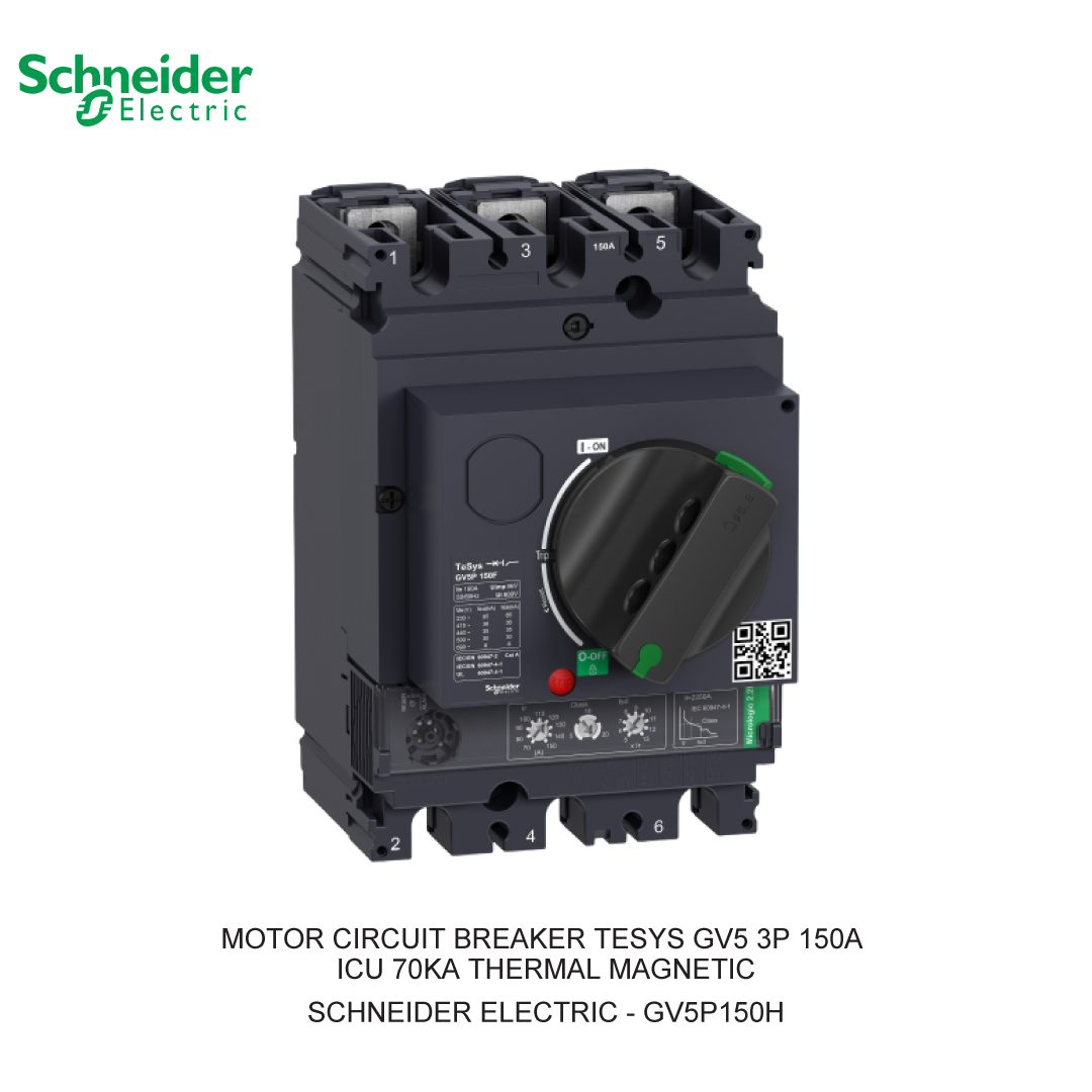 MOTOR CIRCUIT BREAKER TESYS GV5 3P 150A ICU 70KA THERMAL MAGNETIC