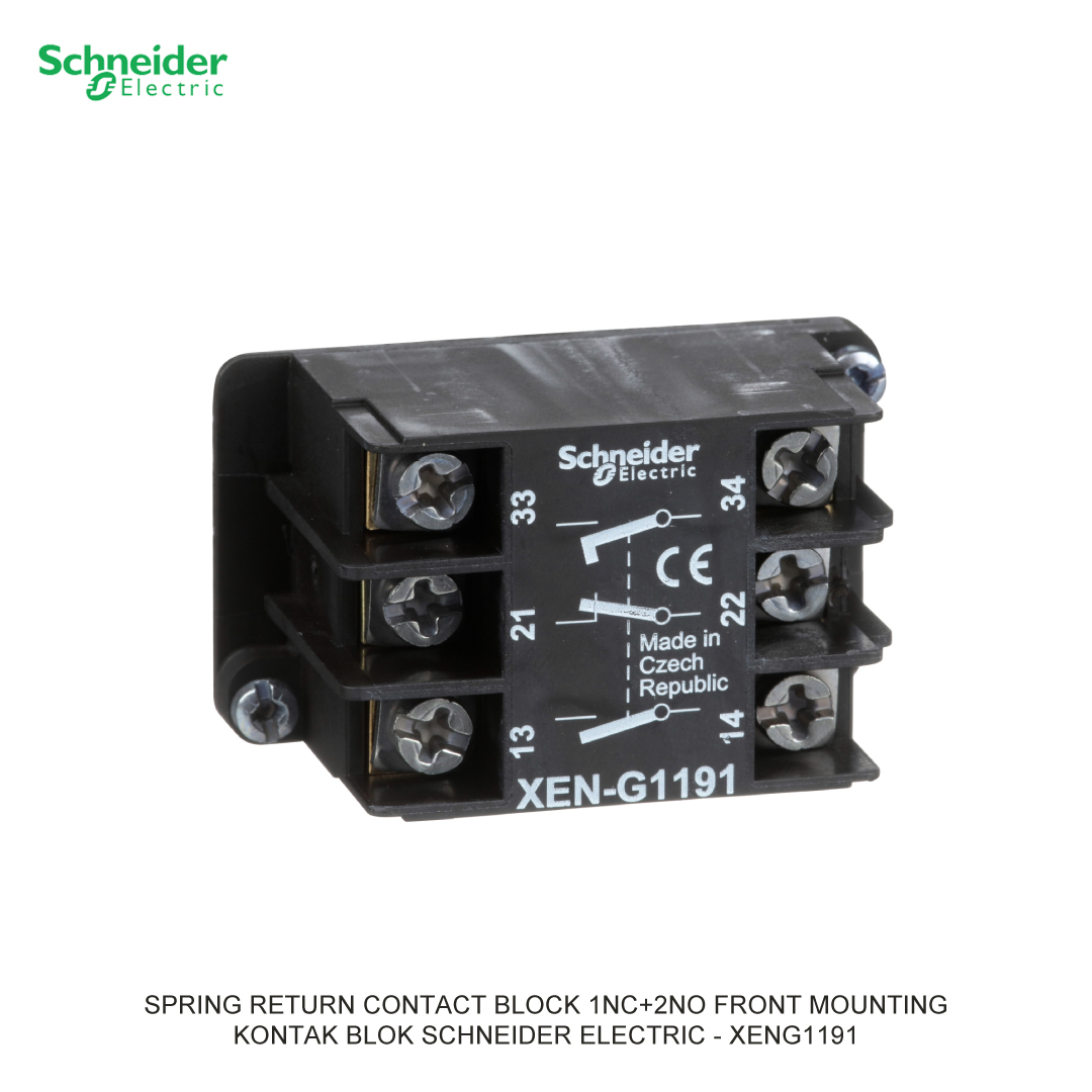 SPRING RETURN CONTACT BLOCK 1NC+2NO FRONT MOUNTING