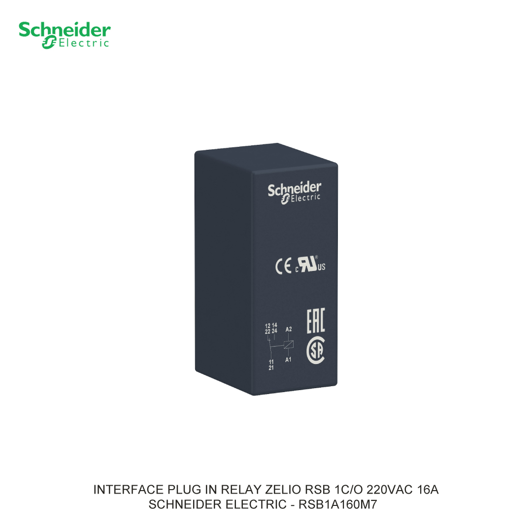 INTERFACE PLUG IN RELAY ZELIO RSB 1C/O 220VAC 16A