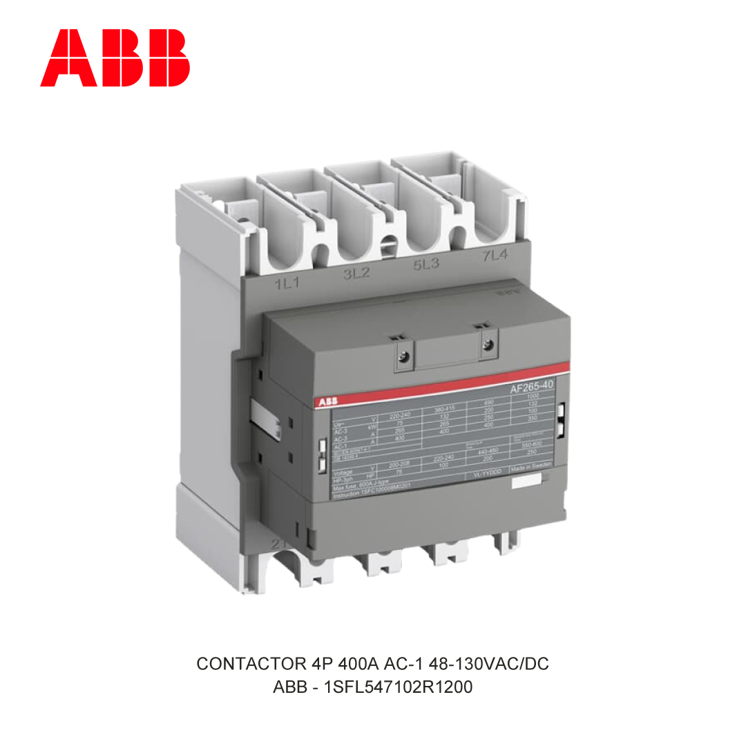 CONTACTOR 4P 400A AC-1 48-130V AC/DC