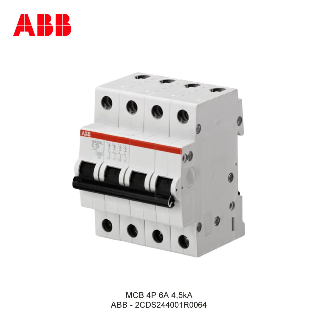 MCB 4P 6A 4,5kA CURVA C