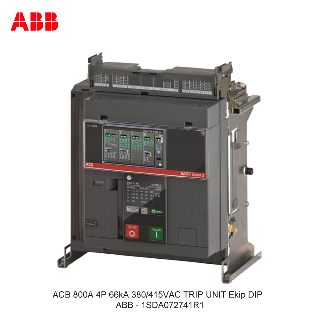 ACB 800A 4P 66kA 380/415VAC TRIP UNIT Ekip DIP ABB