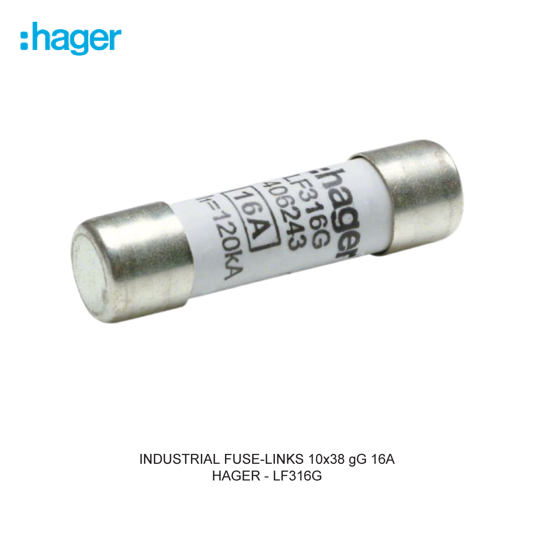 HAGER INDUSTRIAL FUSE-LINKS 10x38 gG 16A