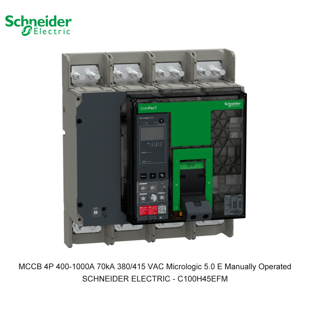MCCB 4P 400-1000A 70KA 380/415VAC MICROLOGIC 5.0 E MANUALLY OPERATED
