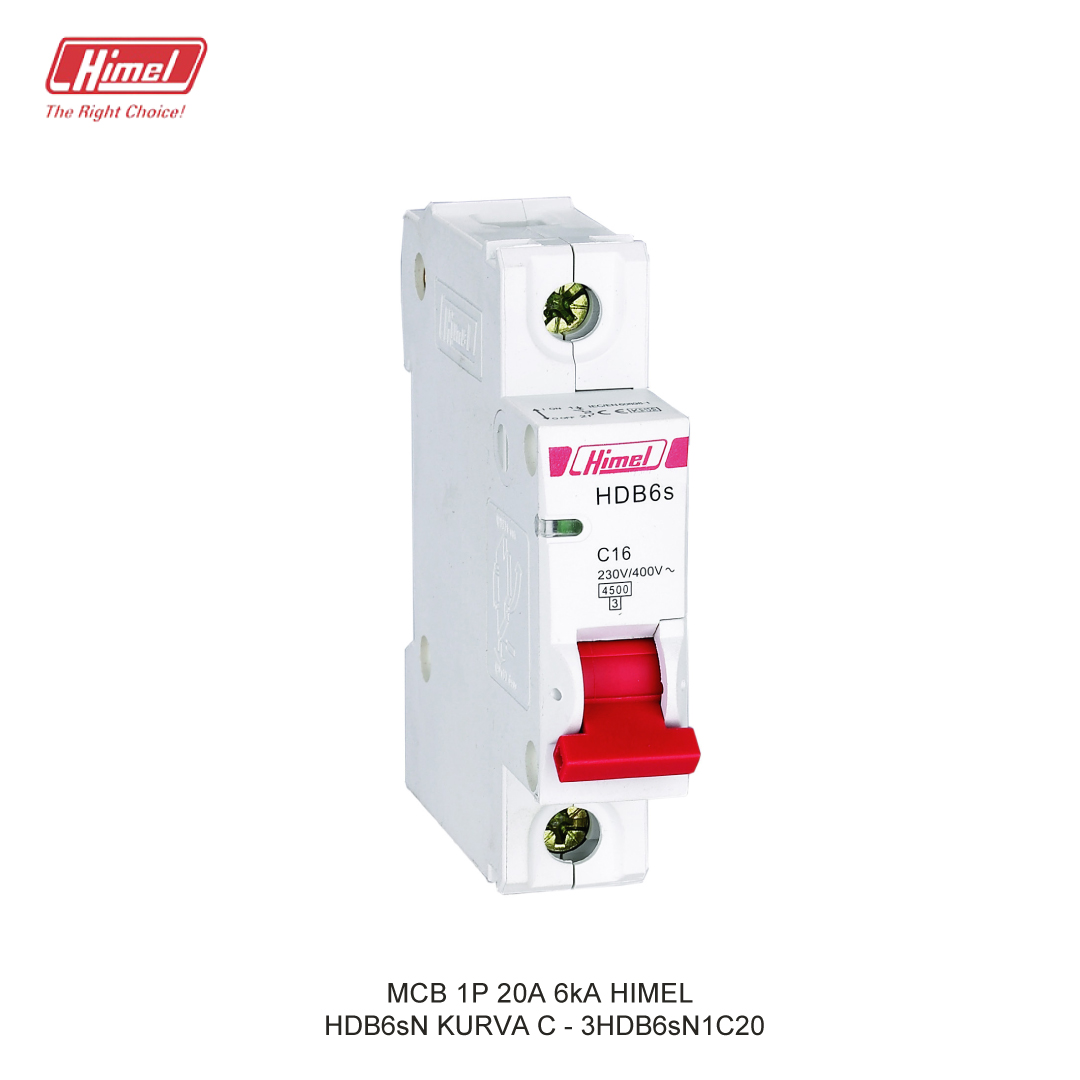 MCB HIMEL HDB6sN C 1P 20A 6kA