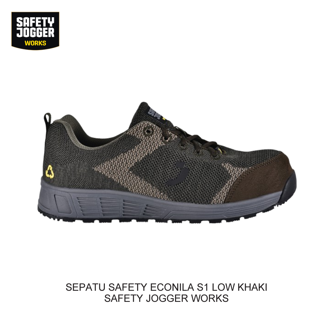 SEPATU SAFETY ECONILA S1 LOW KHAKI