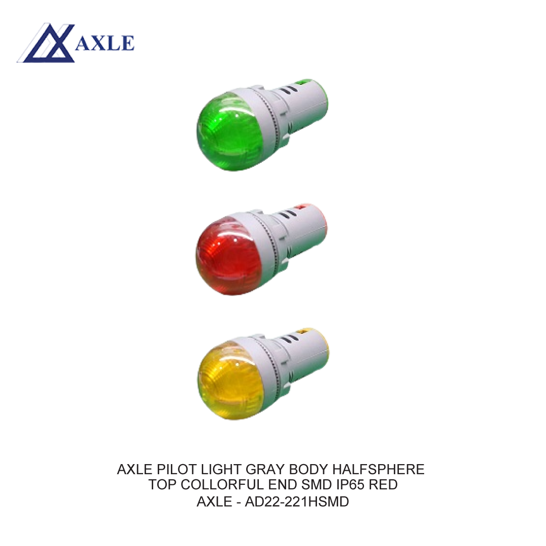 AXLE PILOT LIGHT GRAY BODY HALFSPHERE TOP COLLORFUL END SMD IP65 RED