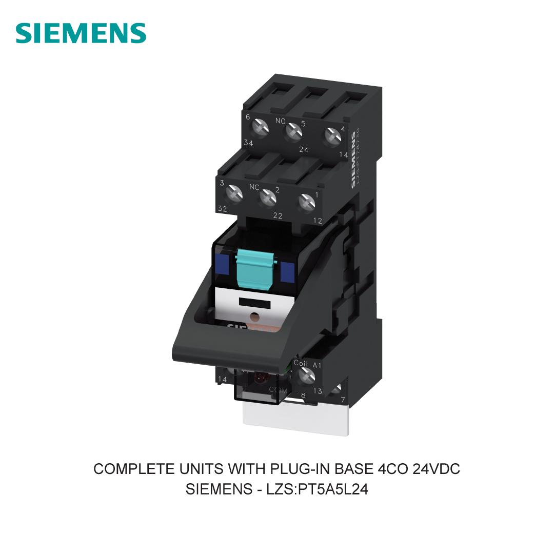 COMPLETE UNITS WITH PLUG-IN BASE 4CO 24VDC