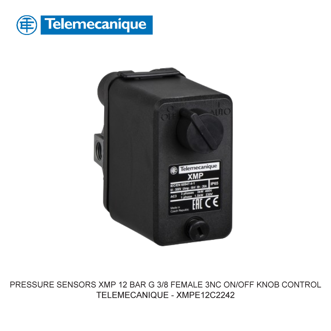 PRESSURE SENSORS XMP 12 BAR G 3/8 FEMALE 3NC ON/OFF KNOB CONTROL
