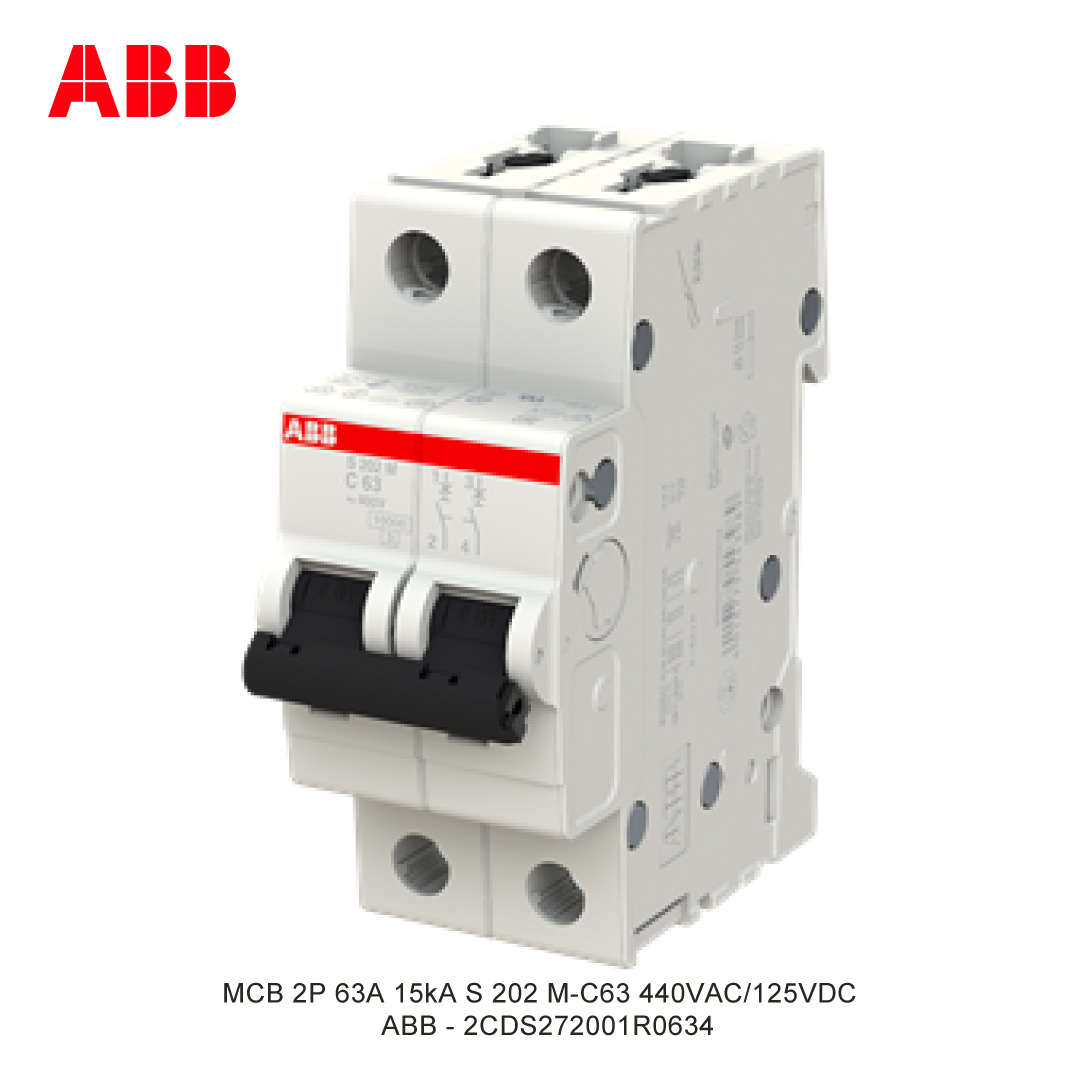 MCB 2P 63A 15kA KURVA C