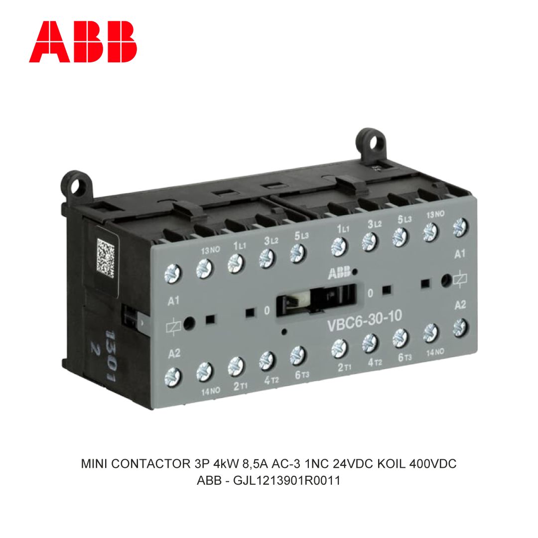 MINI KONTAKTOR 3P 4kW 8.5A AC-3 24V COIL 400VAC 1NC