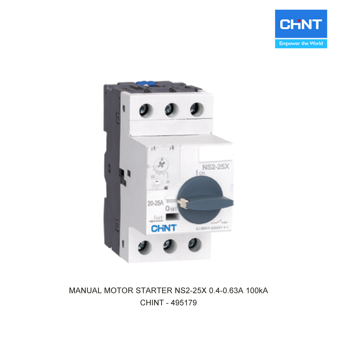 MANUAL MOTOR STARTER NS2-25X 0.4-0.63A 100kA