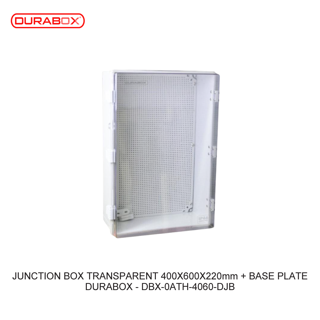 JUNCTION BOX TRANSPARAN 400X600X220mm + BASE PLATE