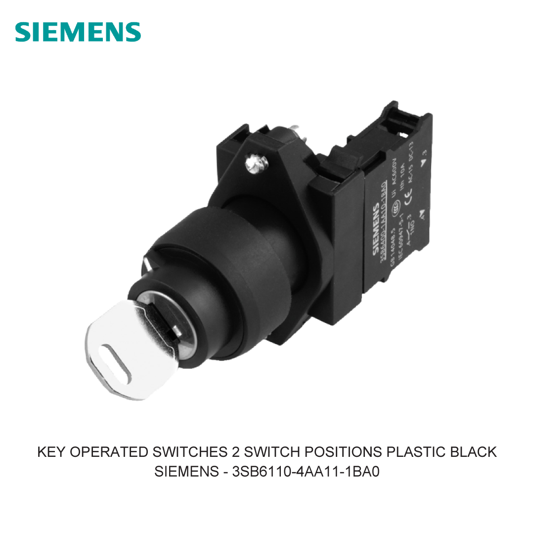 KEY OPERATED SWITCHES 2 SWITCH POSITIONS PLASTIC BLACK