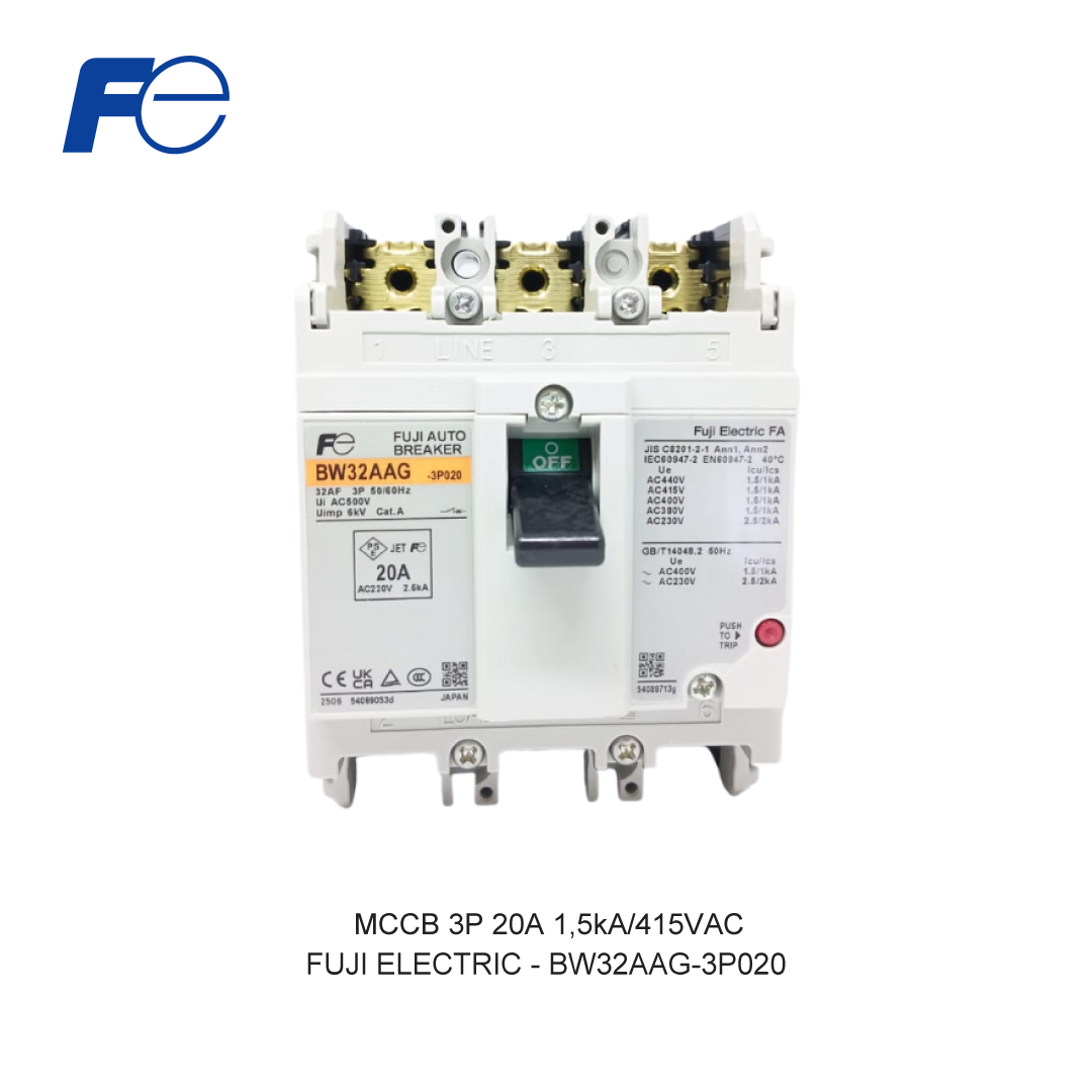 MCCB 3P 20A 1,5kA/415VAC