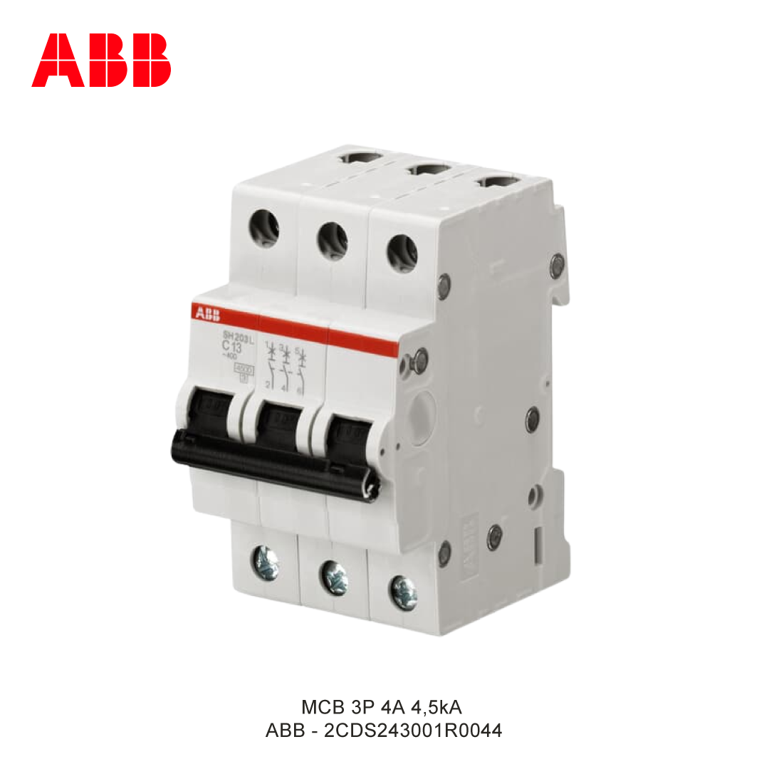 MCB 3P 4A 4,5kA CURVA C