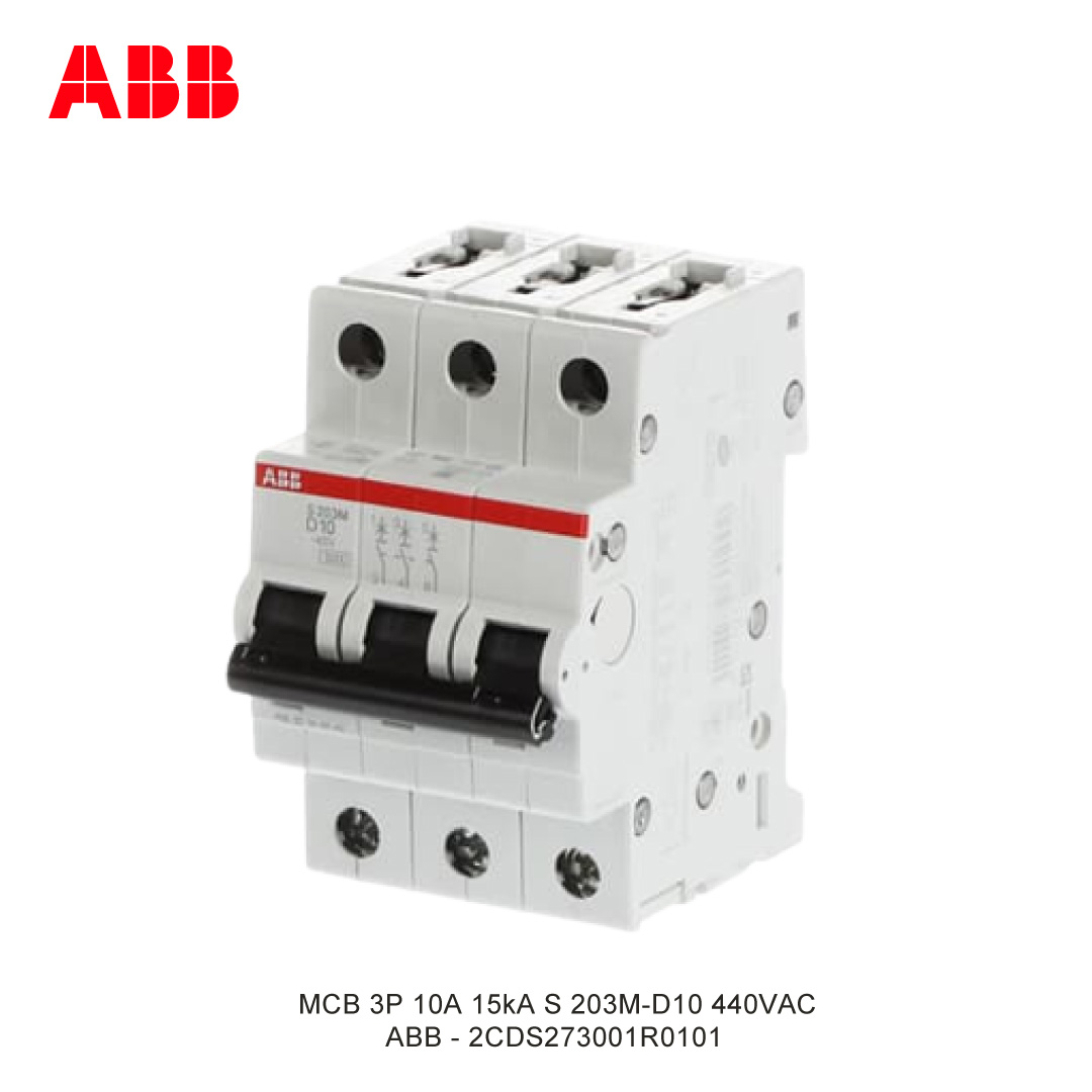 MCB 3P 10A 15kA KURVA D