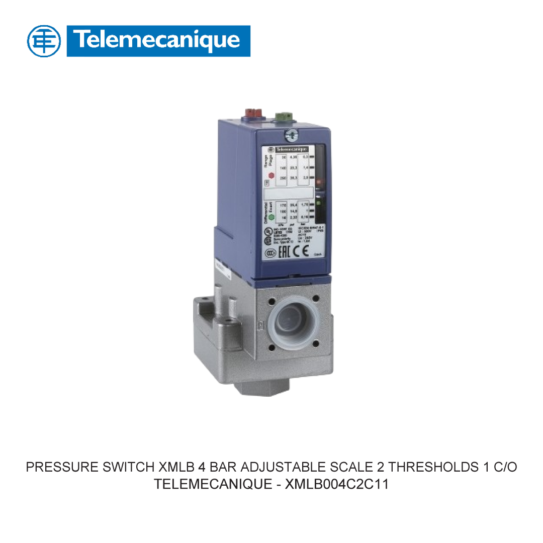PRESSURE SWITCH XMLB 4 BAR ADJUSTABLE SCALE 2 THRESHOLDS 1 C/O
