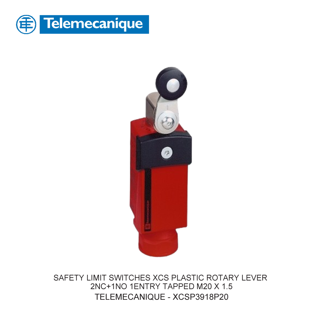 SAFETY LIMIT SWITCHES XCS PLASTIC ROTARY LEVER 2NC+1NO 1ENTRY TAPPED M20 X 1.5
