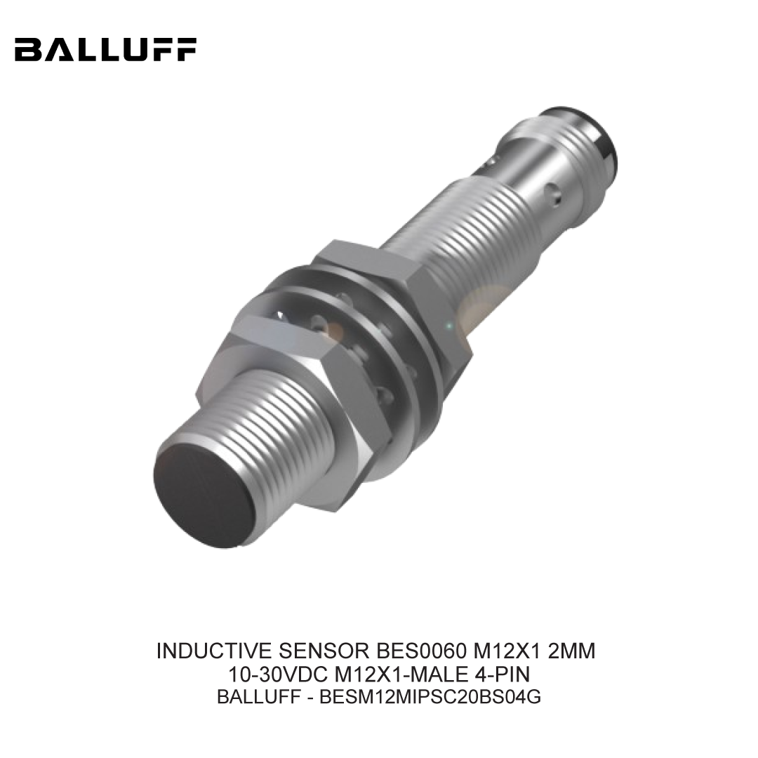 INDUCTIVE SENSOR BES0060 M12X1 2MM 10-30VDC M12X1-MALE 4-PIN