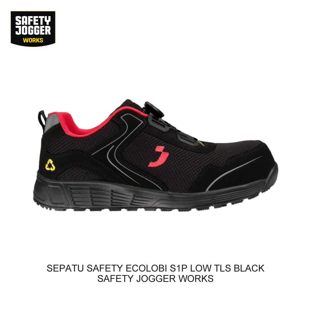 SEPATU SAFETY ECOLOBI S1P LOW TLS BLACK