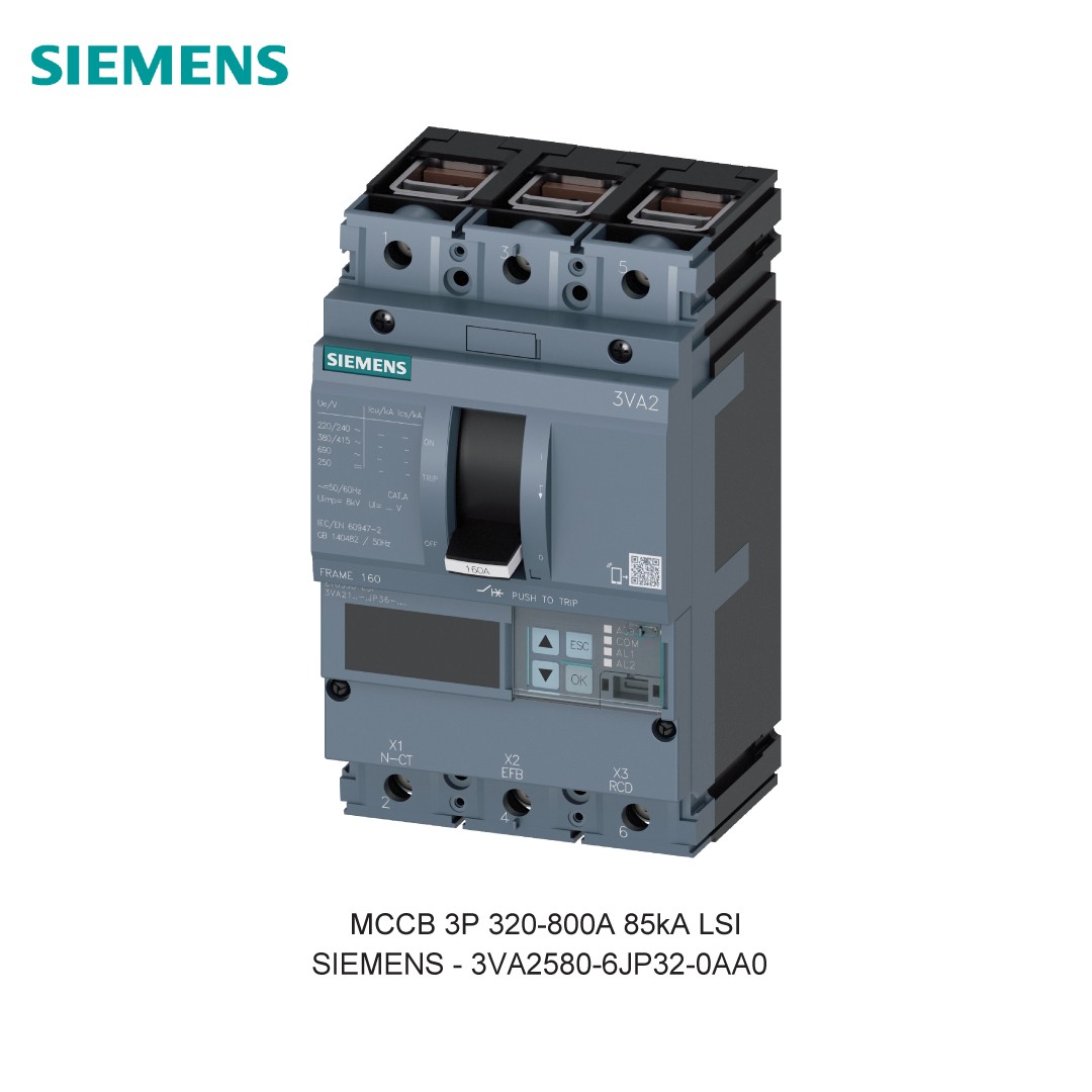 MCCB 3P 320-800A 85kA LSI