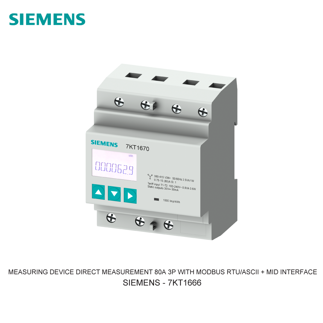 MEASURING DEVICE DIRECT MEASUREMENT 80A 3P WITH MODBUS RTU/ASCII + MID INTERFACE