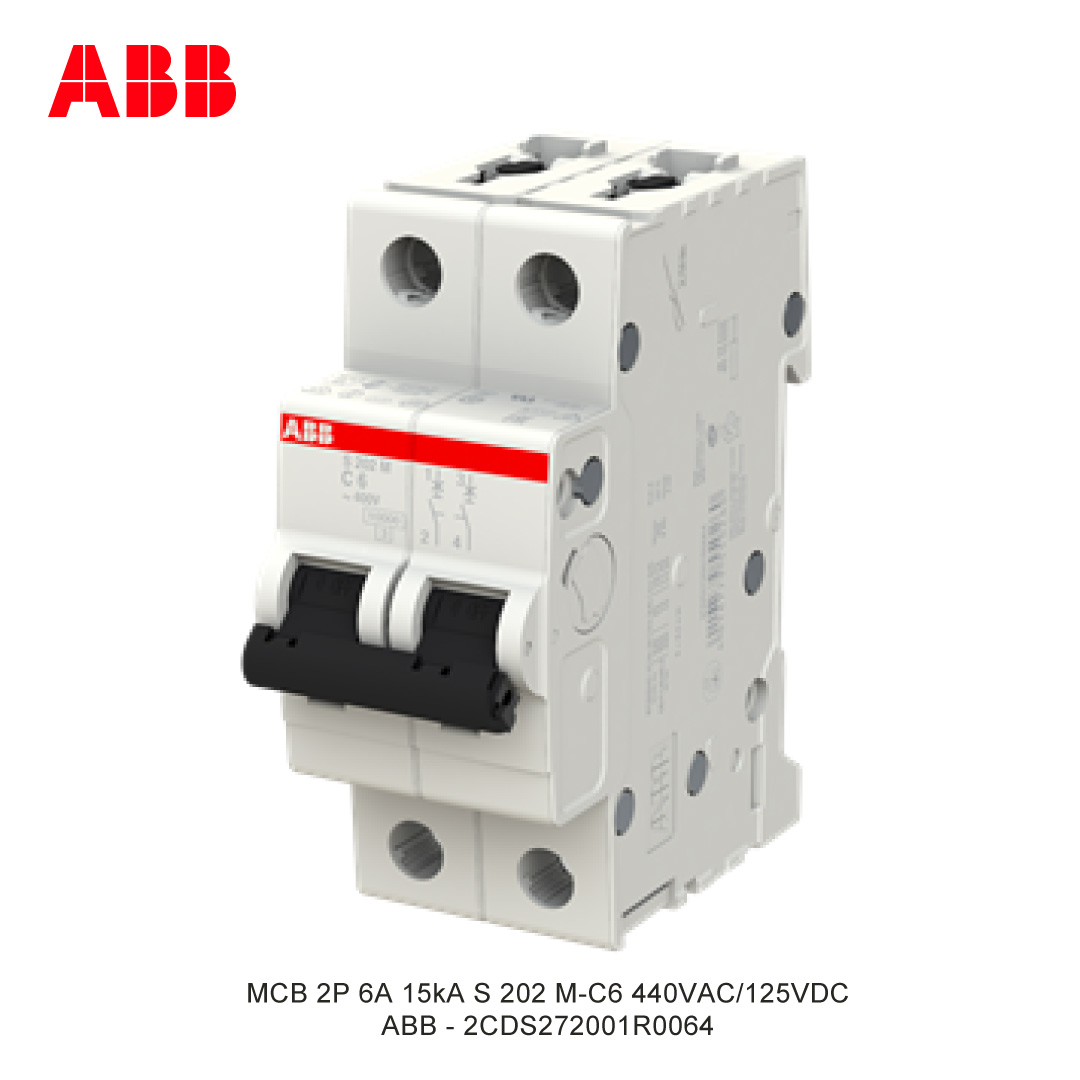 MCB 2P 6A 15kA KURVA C